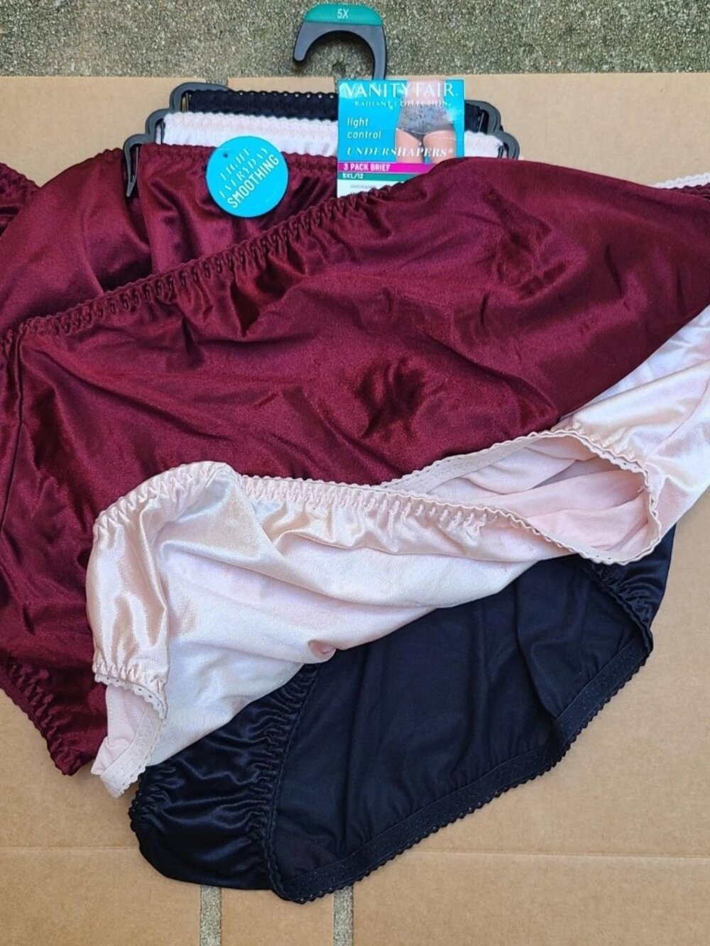 Radiant Vanity Fair Womens 3-Pack Panties Undershapers Light Control Size 5XL/12